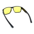 thumbnail image 6 of Xloop Night Driving Vision Classic Large Biker Style Wrap Around Plastic Sport Sunglasses Shiny Black, 6 of 6