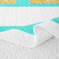 thumbnail image 5 of Erosebridal Bow K Letter Quilt Full for Boys Girls, Fashion Stripes Line Full Bedspread Sets, 3 Pieces, 5 of 7
