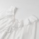 thumbnail image 5 of HH TRAF Vestido corto femenino de verano con volantes, elegante, irregular, liso, de manga larga, con capas y escote en V, 5 of 5