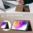 thumbnail image 3 of Case for Samsung Galaxy A73 5G, Detachable Magnetic Wallet Credit Card Slot Kickstand Cover Support Wireless Charging Compatible with Samsung Galaxy A73 5G (Brown), 3 of 15