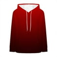 thumbnail image 5 of SwiftWear Women's Gradient Fleece-Lined Hoodie Trendy Pullover with Drop Shoulder Plush Streetwear with Pocket Red, 5 of 5