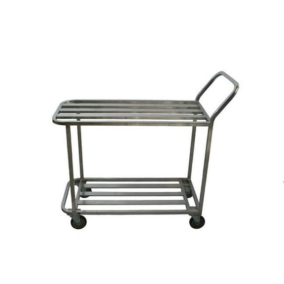 Welded T-Bar Aluminum Utility Carts with 2 Tier - 41 x 66 x 20 in.