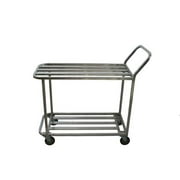 Prairie View WUC2060 Welded T-Bar Aluminum Utility Carts with 2 Tier - 41 x 66 x 20 in.