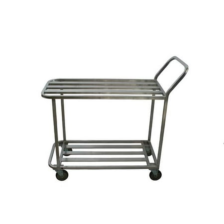 Prairie View WUC2060 Welded T-Bar Aluminum Utility Carts with 2 Tier - 41 x 66 x 20 in.