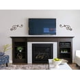 thumbnail image 3 of Curly Swirls 2pc Wall Art Decals Vinyl Stickers Home Décor 11x5.5-inch Chocolate Brown, 3 of 6