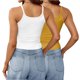 thumbnail image 4 of Puntoco Camisolas ajustadas para mujer Camisola sexy y de moda para mujer Cuello redondo Top ajustado de color sólido, 4 of 5