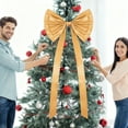 thumbnail image 4 of 24x71in Oversized Christmas Bow Decoration – Large Ribbon Bow for Tree, Wreath, Door, or Outdoor Holiday Display Props, 4 of 6
