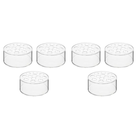 6 Pcs Acrylic Floral Centerpiece for Dining Table Decorations Wedding Round Flower Vase 12 Holes Centerpiece Vases,6 x Acrylic Flower Vase,Transparent