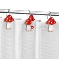 thumbnail image 7 of Sunlit Mushroom Decorative Shower Curtain Hooks, Cute Shower Curtain Rings for Bathroom, Resin, Cottage Decor Shower Curtain Hanger Hooks for Kids, Set of 12, Red, 7 of 7