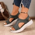thumbnail image 5 of Women's Sandals Knit Platform Wedge Sandals, Sparkly Open Toe Comfort Slingback Shoes,Casual Summer Sport Sandals Outdoor Beach Walking Shoes for Women, 5 of 10