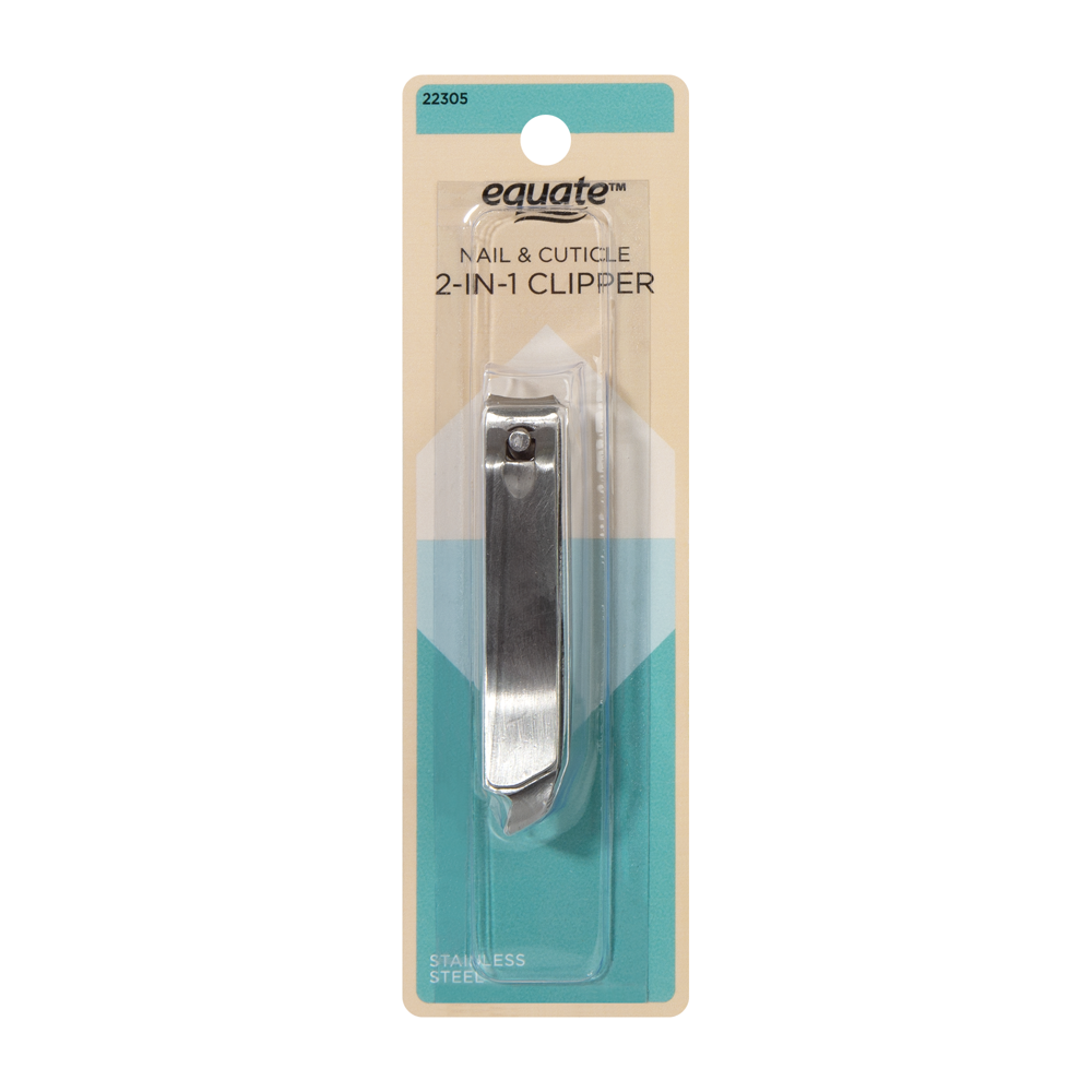 Equate Beauty Stainless Steel 2in1 Fingernail & Cuticle Clipper
