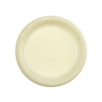 9" Ivory Plastic Plates 50ct