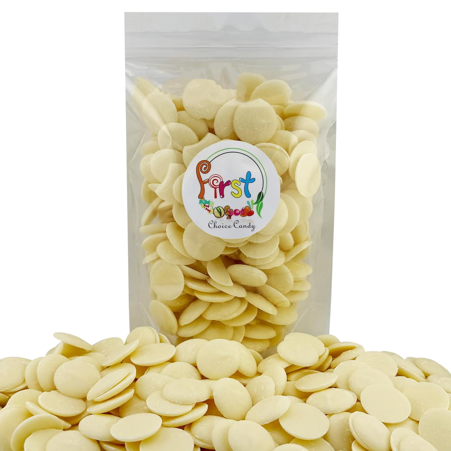 FirstChoiceCandy Coating Melting Chocolate Wafers, Decorating Melting Chocolate Discs (5 Pound, White Chocolate)