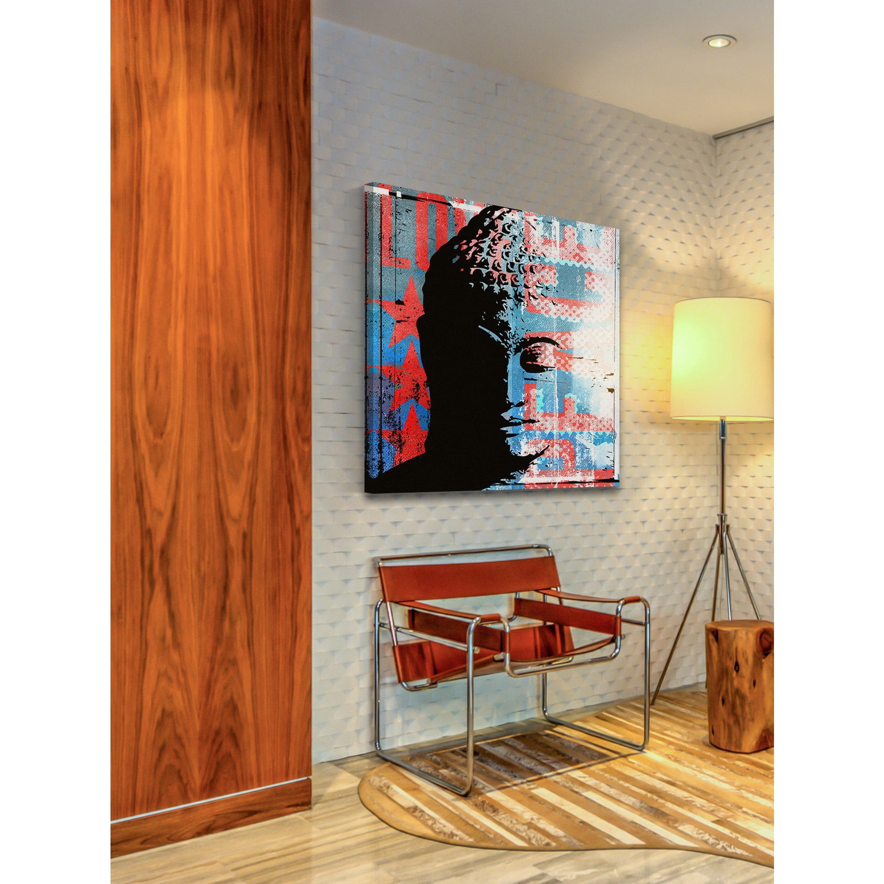 Marmont Hill "Buddha Graffiti" by Rick Martin Painting Print on Wrapped Canvas