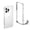 Silver, variant on Dteck Bumper Case for iPhone 16e, Ultra-Thin Metal Frame Case Shockproof Heat Dissipation Bumper for iPhone 16e,Silver