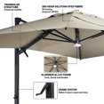 thumbnail image 5 of Boyel Living Offset Patio Umbrella Outdoor Rectangle Umbrella Large Cantilever Umbrella Heavy Duty Sun Umbrella for Garden Deck Pool, w/ Bluetooth Ambient Light & Base(Taupe), 5 of 7
