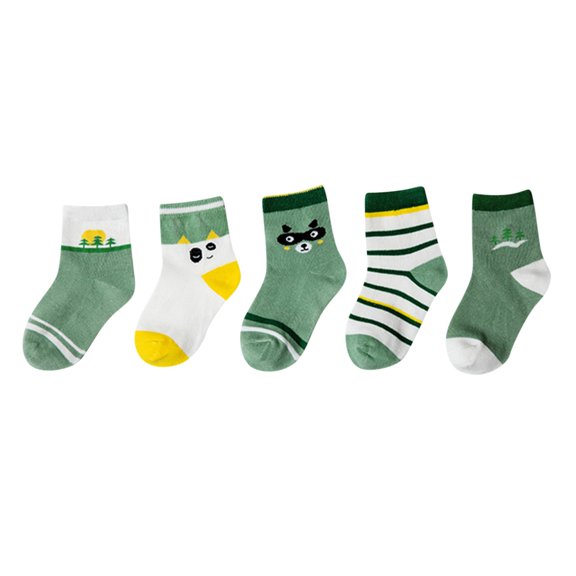 Yanyanz Toddler Socks, of Socks 5 In Children's Cotton Pairs And Socks Boys Girls Socks Baby Socks Socks, Socks Green XL