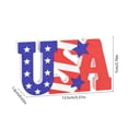 thumbnail image 3 of dajkiuy 4th of July Patriotic Table Sign, Wooden Memorial Day Red White and Blue Table Centerpieces Farmhouse Wood Block Sign for Home Kitchen Party Desk Shelf, 3 of 6