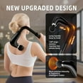 thumbnail image 3 of Massage Gun with Upgraded Extension Handle, Back Massage Gun Deep Tissue, Back Massager for Pain Relief for Muscles Neck Shoulders Waist Arm Legs Foot, 4 Replaceable Heads & 9 Speed Levels (BLACK), 3 of 8