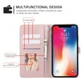 thumbnail image 3 of Allytechgroup Wallet Case Compatible with Apple iPhone XS Max for Women Men, Flip Stand Cards Slots Bumper Anti-Scratch All-Round Protection Slim Fit Shell Cover Phone Case for iPhone XS Max, Rosegold, 3 of 9