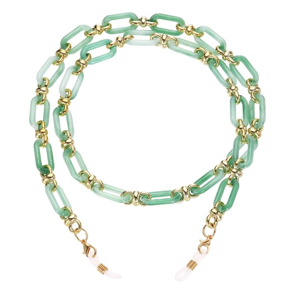 Uxcell Acrylic Glasses Chain, Eyeglass Chain Eyewear Retainer Around Neck Sunglasses Lanyard Eye Glasses Holder Strap Chains for Women Girls, Light Green