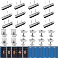 thumbnail image 1 of Solar Panel Bracket Kit, 12 Pcs Aluminium Mounting Rail 120mm, Solar Panel Mount 30mm/35mm, Z-Bracket Set, Center Clamps, Solar M, 1 of 7