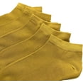 thumbnail image 2 of SERISIMPLE Women Thin Mesh Bamboo Ankle Breathable Sock Summer Low-Cut Socks 5 Pairs (Yellow, Large), 2 of 6