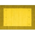 thumbnail image 1 of Ahgly Company Machine Washable Indoor Rectangle Solid Yellow Modern Area Rugs, 8' x 12', 1 of 4