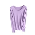 thumbnail image 2 of Posijego Women's Thermal Base Layer Shirts Scoop Neck Long Sleeve T-Shirts Winter Warm Slim Tees for Ladies, 2 of 3