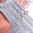 thumbnail image 5 of Self-Adhesive Crystal Rhinestone Ribbon Resin Diamond Ribbon Glitter Rhinestone Sticker Roll DIY, 2 cm&3 cm, Silver A 1 Pack & Silver B 1 Pack, 5 of 5