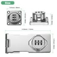 thumbnail image 3 of Cerradura de Combinación Sin Llave Uxcell 4.3" Pestillo de Contraseña Mecánico de Aleación de Zinc con Perilla de Giro Cerraduras de Hasp 90/180 Grados Cerradura de Puerta de Granero Plata, 3 of 7