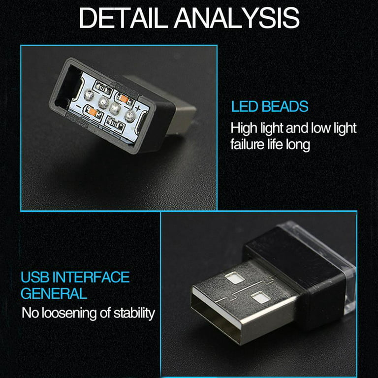 Mini USB LED Car Interior Light Neon Atmosphere Ambient Lamp Accessory NICE  T1B4 