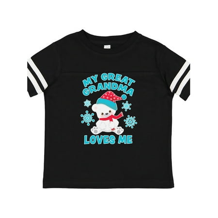 

Inktastic Polar Bear My Great Grandma Loves Me in Santa Hat Gift Toddler Boy or Toddler Girl T-Shirt