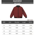 thumbnail image 6 of MADHERO Boys Bomber Jacket Flight Jacket Purplish Red size 8, 6 of 6
