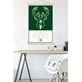 thumbnail image 4 of NBA Milwaukee Bucks - Logo 21 Wall Poster with Wooden Magnetic Frame, 22.375" x 34", 4 of 6