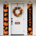 thumbnail image 7 of Fall Porch Sign Autumn Decoration for Home Outdoor Thanksgiving Halloween Front Door Porch Decor Pumpkin Maple Leaf Banner for Yard Garden Party Supplies Design 2, 7 of 7