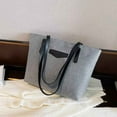 thumbnail image 3 of Stylago Fashion Tote Bag for Women Canvas Shoulder Purse with Leather Strap Ladies Work Shopping Travel Medium Handbags Grey, 3 of 5