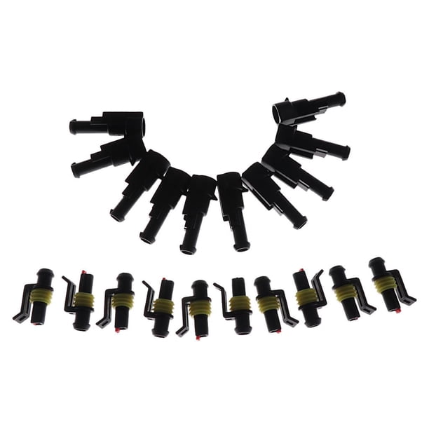 10 Set Conector Eléctrico 1pin Sellado Impermeable Empalme Zulema HID Conector a prueba de agua
