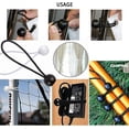 thumbnail image 2 of 10 cuerdas elásticas con bolas de 6 pulgadas, blancas, resistentes, para lona, resistentes a la intemperie., 2 of 2