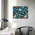 thumbnail image 4 of COMIO Blue Flower Wall Art Poster Prints, Famous Artist Patterns, Vintage Flowers Decor Artwork, Historic Cultural Illustrations Fine Art, Colorful for Living Room, Bathroom Decoration, 4 of 5