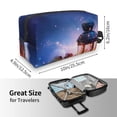thumbnail image 4 of Goofa Lantern On Snow With Christmas Printed Toiletry Bag with Handle,Large Capacity Travel Makeup Cosmetic Bag for Women, Carry on Airport Airline Compliant Bag, 4 of 9