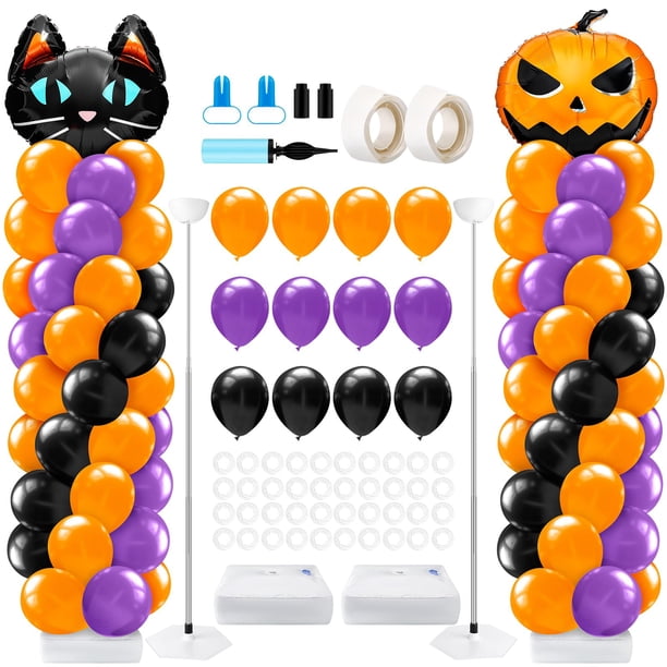 Kit de soporte para globos de Halloween Kasyat con forma de calabaza y gato