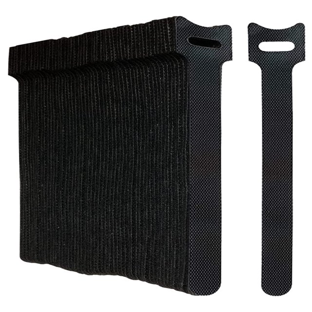 Bridas para cables Oksdown, reutilizables, negras, 50 unidades, 12 mm x 150 mm, nailon