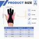 thumbnail image 2 of Guantes de Tiro con Arco Uxcell, Protector de Cuero Duradero de 3 Dedos 1 Paquete & L & Negro Rosa, 2 of 6