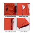 thumbnail image 4 of Little Donkey Andy Men's High-performance Waterproof Rain Jacket Outdoor Windbreaker Rain Coat Shell for Hiking,Golf Orange M, 4 of 7