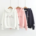 thumbnail image 2 of PENGXIANG Chandail en Molleton à Imprimé Chat pour Femmes, Manches Longues, Ample, Décontracté, à Capuche, Chandail-Over, Taille p-2TG, 2 of 13