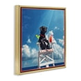 thumbnail image 4 of Stupell Industries Guard Dog Lifeguard Nautical & Beach Painting Gold Floater Framed Canvas Art Print Wall Art, 25 x 25, 4 of 10