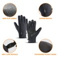 thumbnail image 3 of Guantes deportivos cálidos de invierno Hukapapa para correr, para clima frío, para esquí, exteriores, térmicos, para bicicleta, negros, para hombre y mujer, S, 3 of 7