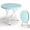 Blue, variant on 31.5" Round Folding Table, HDPE Cocktail & Bistro Table, Tool-Free Setup, Foldable for Outdoor Parties, Weddings, Cafes & Backyard, Black