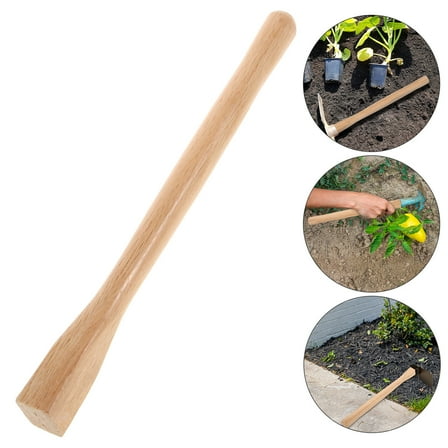 Beaupretty Short Handle Hoe Replacement 1Pcs Solid Wood Design for Garden Use